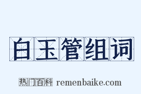 白玉管组词是什么意思的图片